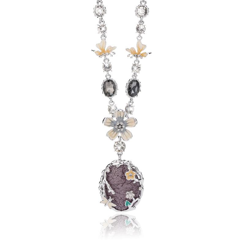 Suijue Fashion Short Sweater Chain Female Long Decorative Necklace, Japanese Dress With Accessories Versatile Pendant