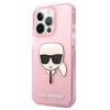 Karl Lagerfeld Klhcp13Xkhtuglp Iphone 13Pro Max 6,7 Różowy/Pink Twardy Brokatowy Pokrowiec Z Głową Karla