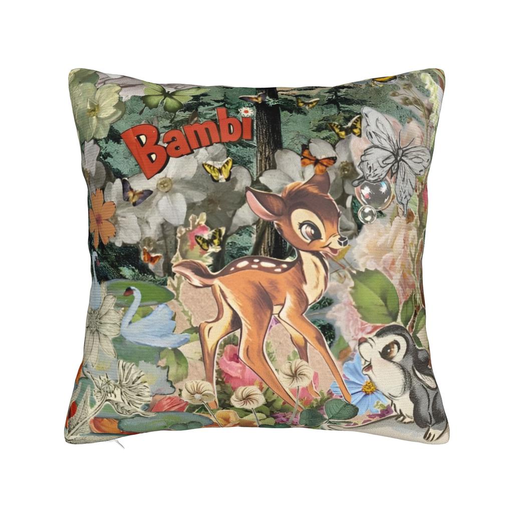 Bambi Pillowcase Polyester Cushion Cover Decorations Cartoon Cute Deer  Throw Pillow Case Cover Home Dropshipping 40*40cm