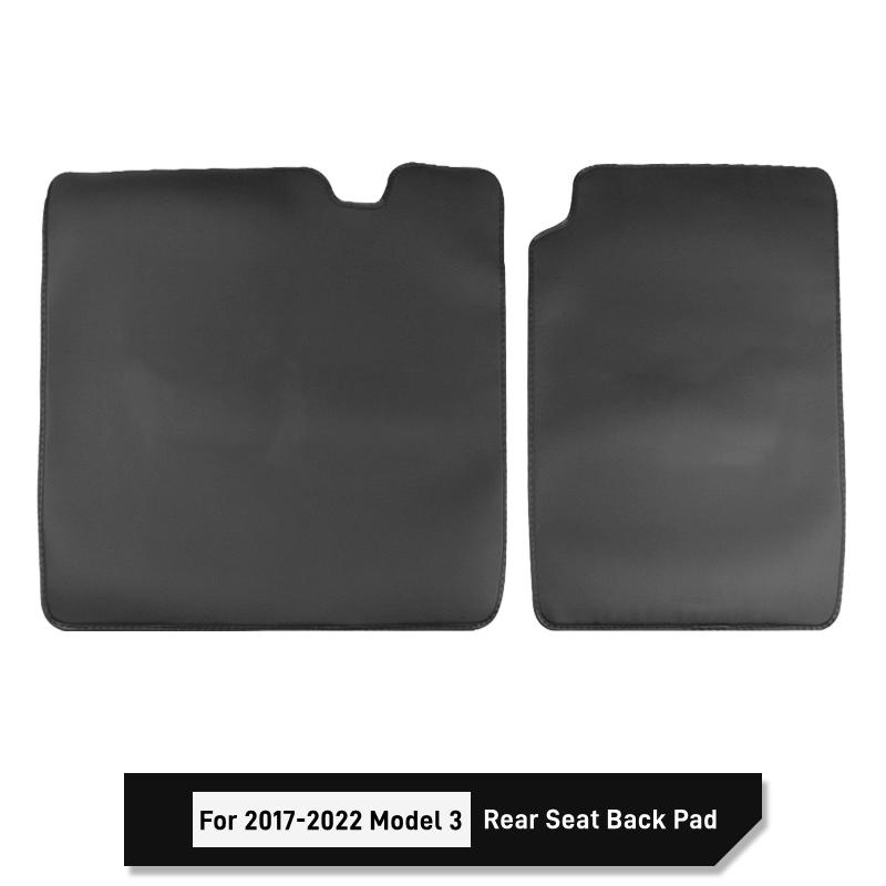 For Tesla Model Y Model 3 2017-2025 Leather Trunk Mats Rear Seat Back Protector Pad Backrest All Weather Liner Pet Anti-kick Pad