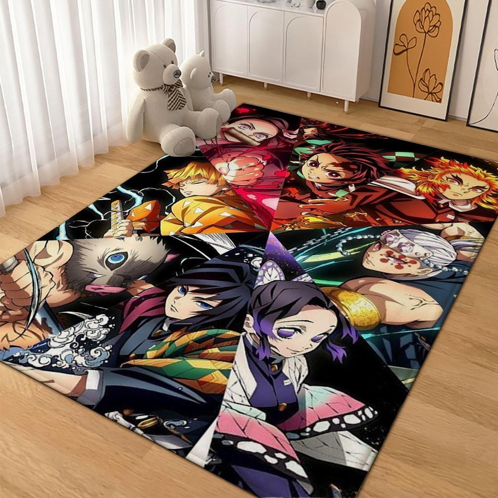 Demon Slayer Guardians Humanity Patterned Rug Allseason Carpet For Bedroom Kitchen Bathroom Home Decor Memorial Gift