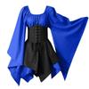 Women Fashion Long Sleeve Vintage Dress Cosplay Party Evening Night Formal Dress