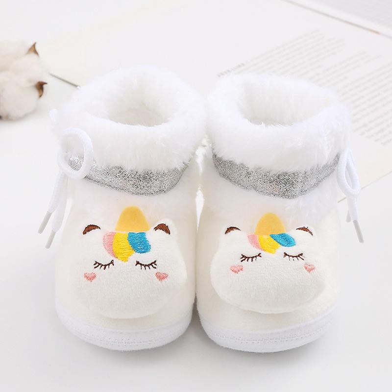 

Зимние теплые плюшевые зимние сапоги для малышей, милая мягкая обувь 12