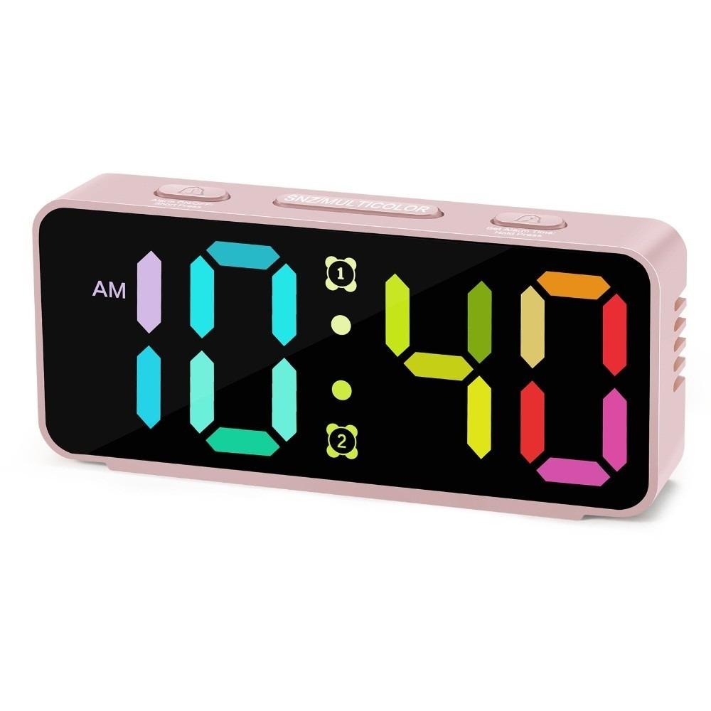Multi-functional Desktop Alarm Clock RGB Display Digital Alarm Clock Fashion Table Clock  Bedroom