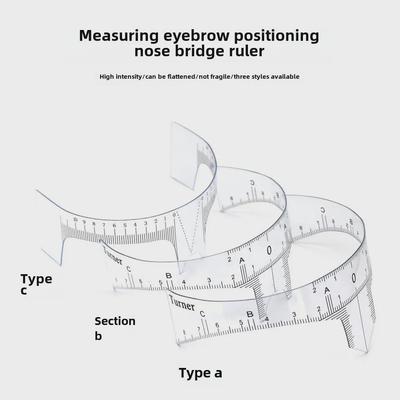 Augenbrauenpositionierungs- & Symmetrie-Lineal für Stickerei und Tattoo