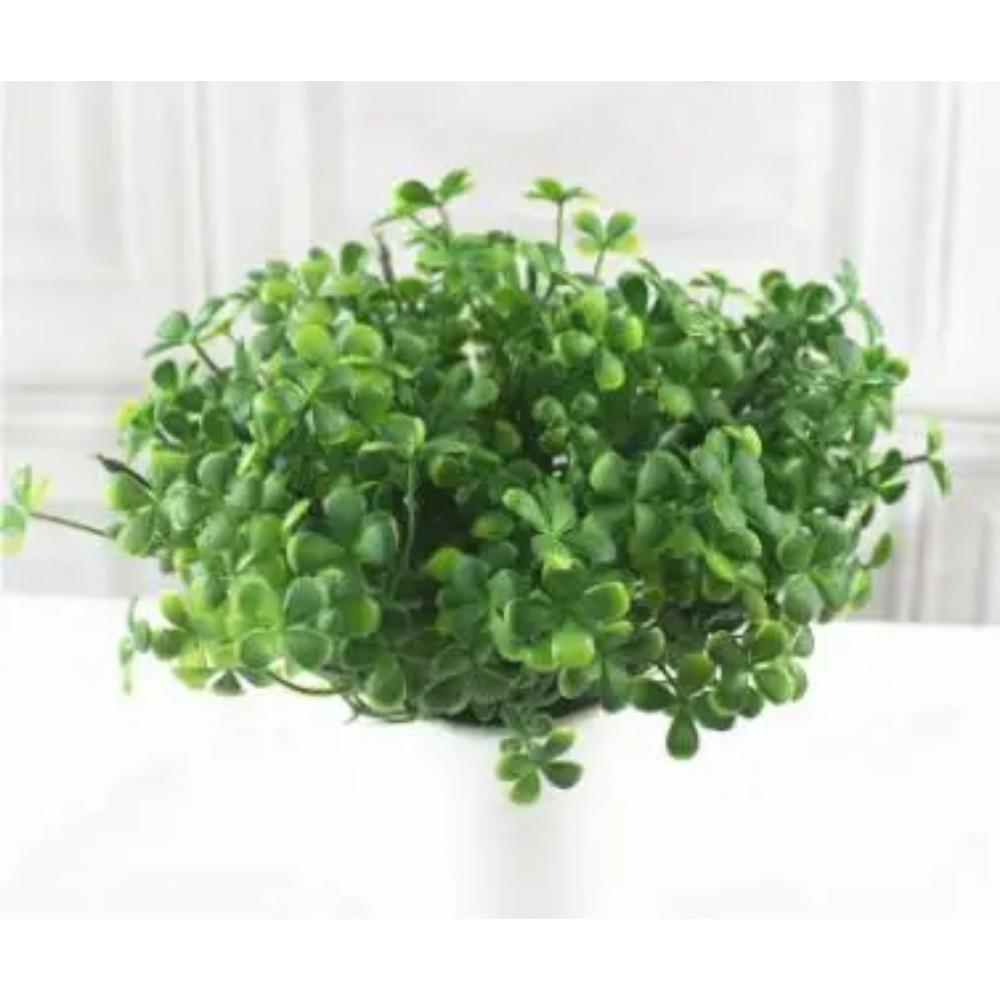YO CHO Artificial Plants Plastic Twigs Green Grass Fake Plants Twigs Leaves Grass Flower Arrangement Wedding Party Home Decor