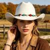 Roll Up Brim Cowboy Hat Wide Brim Wide Brim Hat Cool Cropped Jazz Hat  for Women & Men