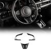 FDAIUN Car Steering Wheel Button Panel Decorative Frame for Suzuki Jimny 4th Generation Carbon Fiber Made of Stylish Interior Panel with Tape (JB64,