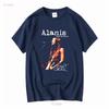 Alanis Morissette Tour Firma Cotone Nero Maglietta vintage Lavata Leggermente Casual alla Moda uomo grafica Comoda
