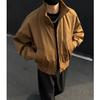 American Retro Silhouette Bomber Jacket Men's Spring New Trendy Brand Stand-up Collar Baseball Jersey Short Top