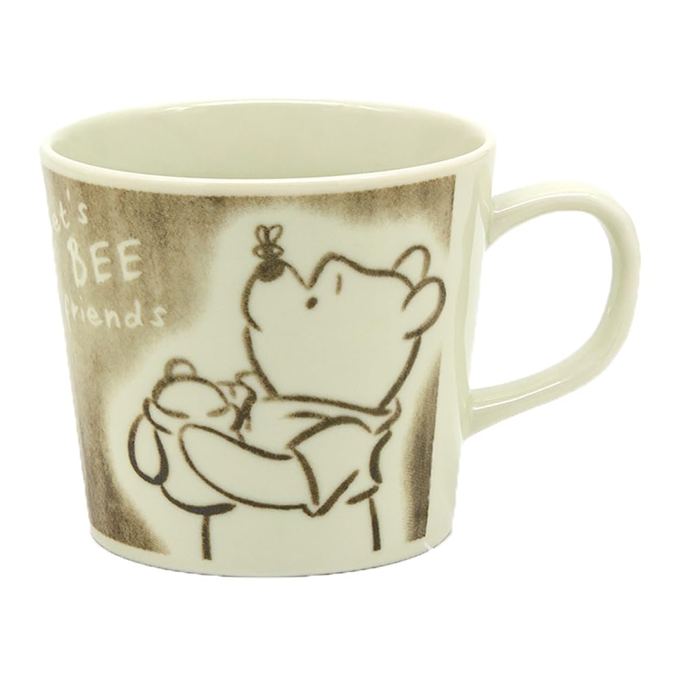 Disney the Microwave and Dishwasher Time for Honey Bee Miscellaneous Made In "Winnie Pooh" Mug, Approx. 310ml, Safe, Design, Tableware, Goods, Japan,