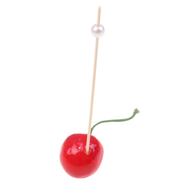 100 Stück 12 cm Herz Bambusspieß Buffet Cupcake Obstgabel Party Dessert Salatspieß Cocktailspieß für Hochzeitsdeko