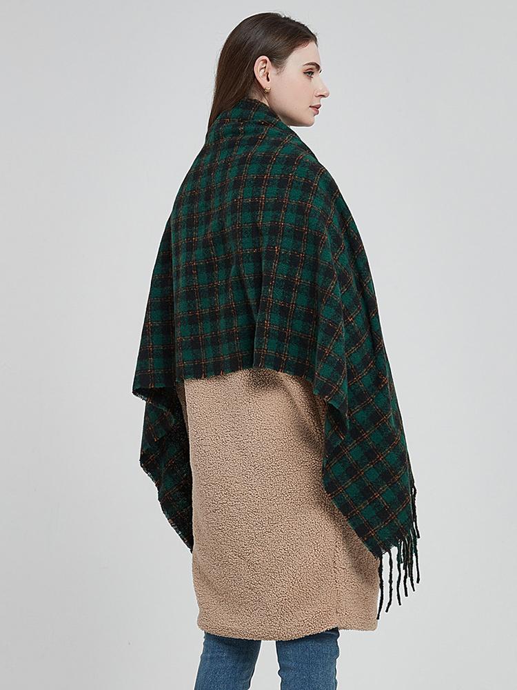 New Imitation Cashmere Women Scarf Winter Vintage Plaid Scarve Pashmina Tassel Mujer Female Foulard Bufanda Wrap Shawl Echarpe