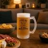 Chope de bière - PLANETEE - J’peux pas je suis Marin-pompier (minimaliste) - Verre trempé givré - 470 ml - Impression sublimation