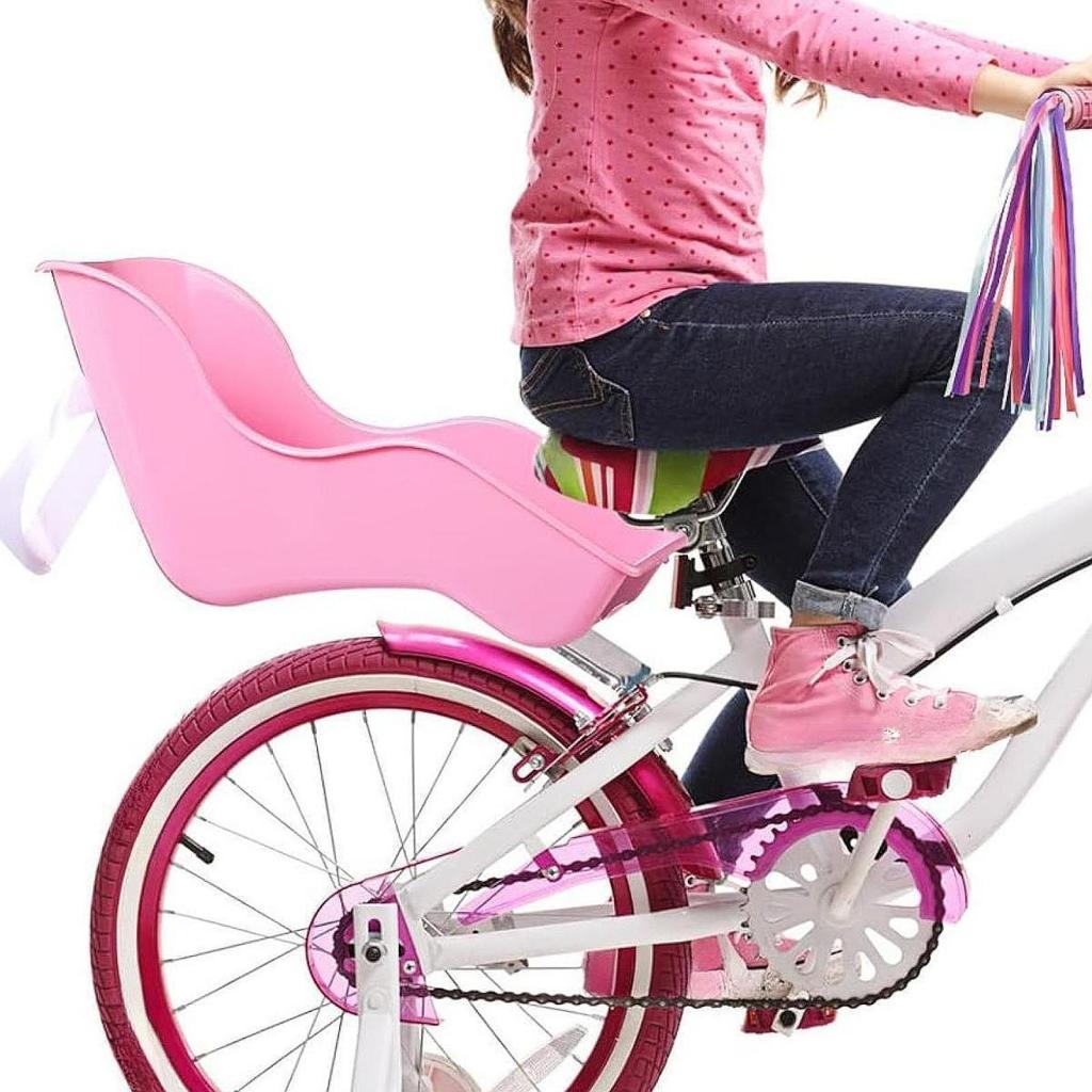 Baby Doll Bicycle Seat Carrier Standard Sized Dolls Stuffed Animals Comfortable Fit Cute Petals Design Baby Gear Accessories
