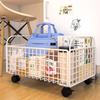 Compact Storage Cart with Casters for Bags, Backpacks, Books, and More