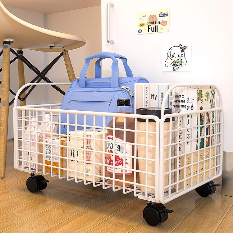 Compact Storage Cart with Casters for Bags, Backpacks, Books, and More