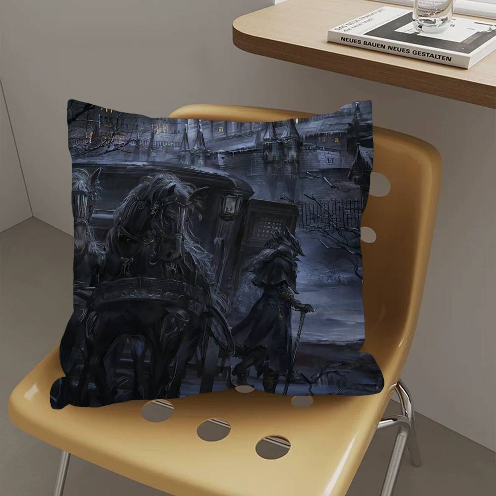 Bloodborne Classic Game Cushion Cover Inches Farmhouse Decor Home Throw Pillow Covers for Couch Decorations