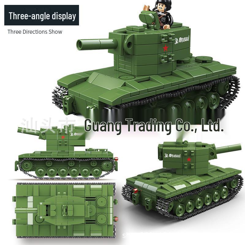 Lego-Compatible WWII Tiger I Tank Building Blocks - Military Series Toy for Boys