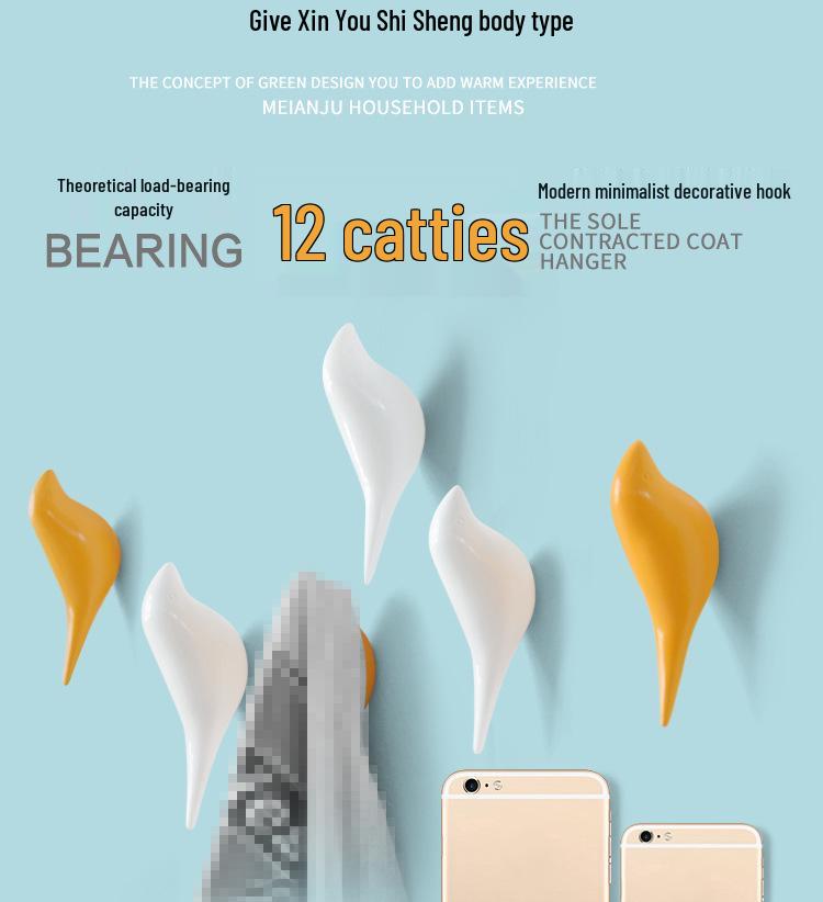Modern Bird Decorative Wall Hooks for Coats & Hats - Indoor Simple Design