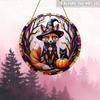 2D Flat Halloween Acrylic Vibrant Fox Wearing Witch Costume Ornaments, Suitable for Holiday Home Decoration,