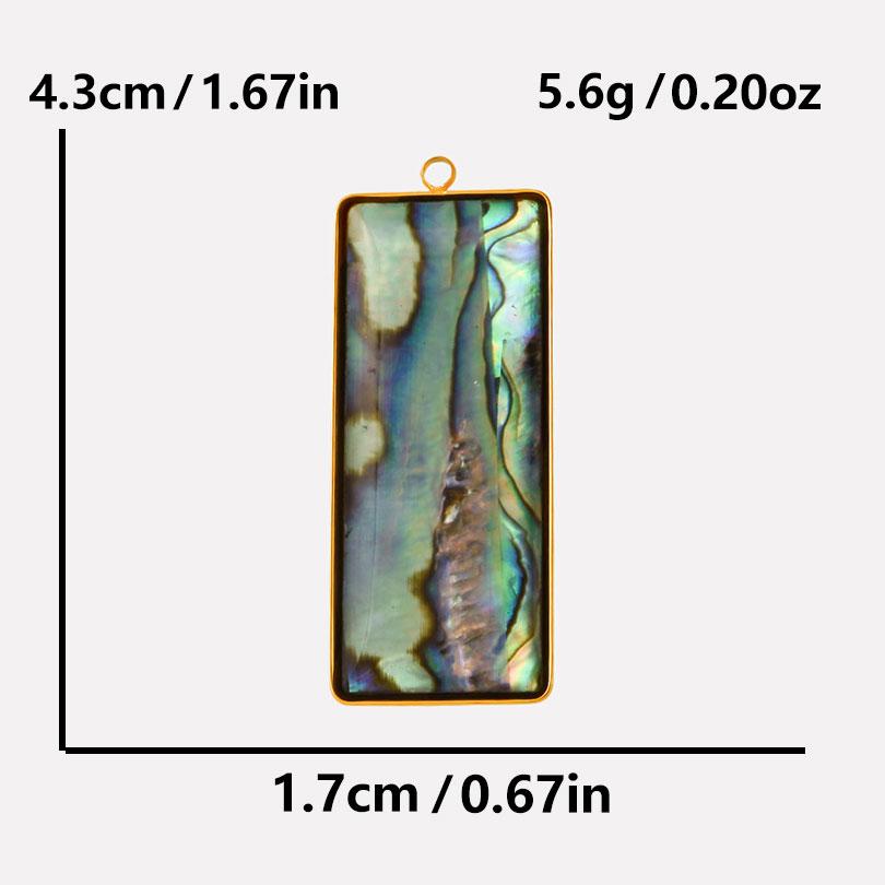 6pcs Real Natural Abalone Shell Geometric Charm Stainless Steel Charms For Jewelry Making Supplies Ocean Pendants DIY Materials