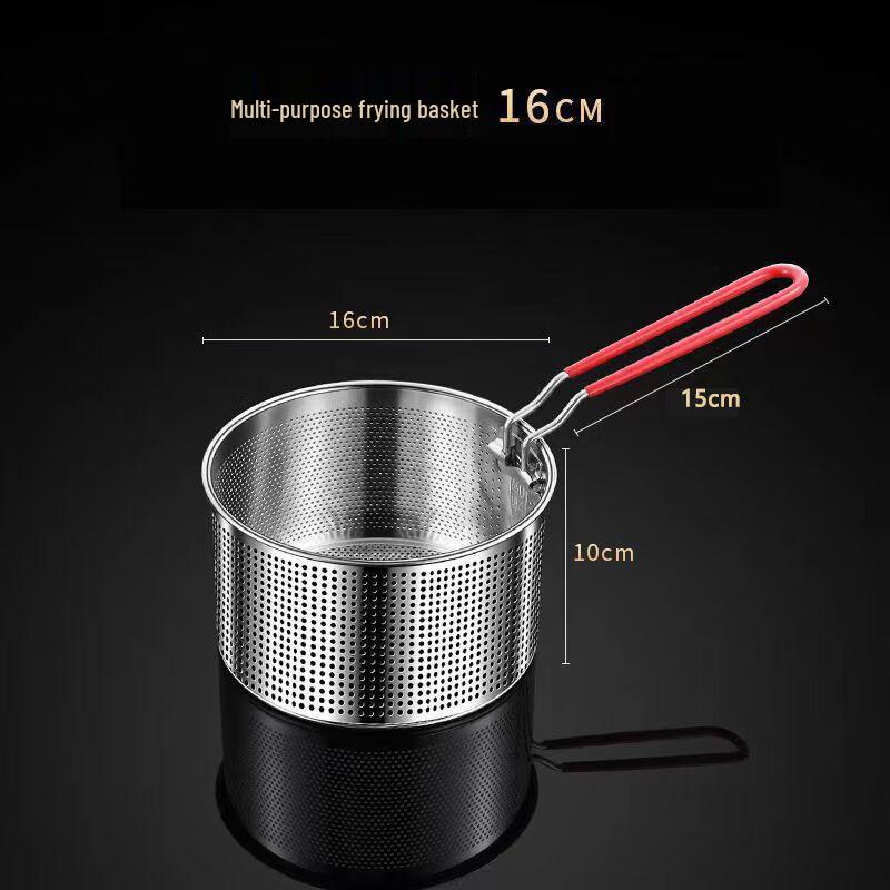 

Stainless Steel Fry Basket with Detachable Handle
