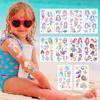10pcs Glittering Tattoo Sticker Animal Shape Waterproof Glitter Temporary Tattoo Patch for Children