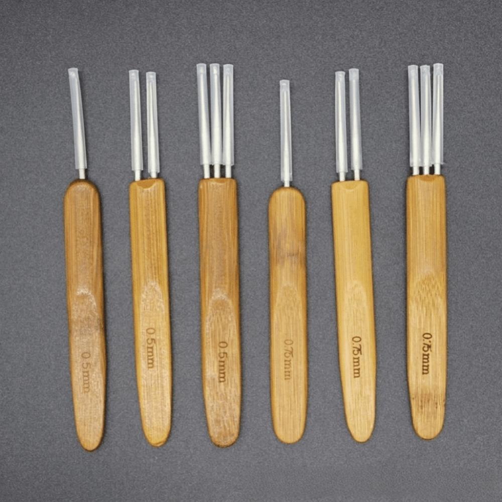 3/6Pcs 1/2/3 Head Dreadlock Crochet Hooks 0.5/0.75mm Crochet Needles DIY Sewing Accessories
