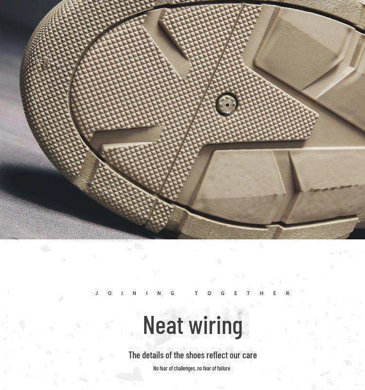 Men's Korean Style Velvet-Lined Martin Boots – High Top, Warm Winter Work Shoes