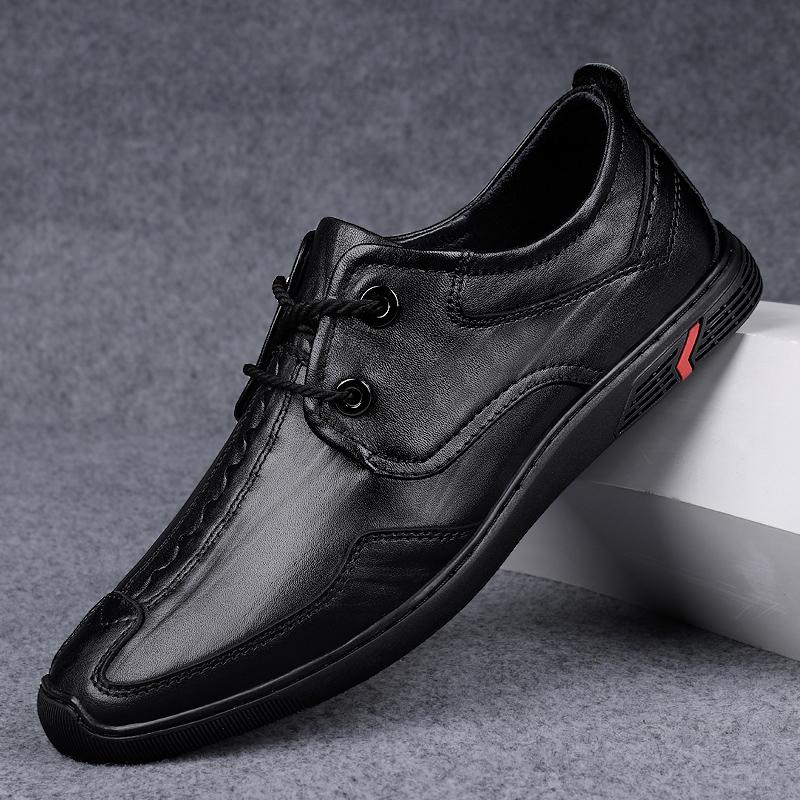 Fashion Genuine Leather Men's Oxford Shoes Spring Male Business Shoes Classic Formal Dress Footwear Luxury Brand Casual Shoes Sneakers