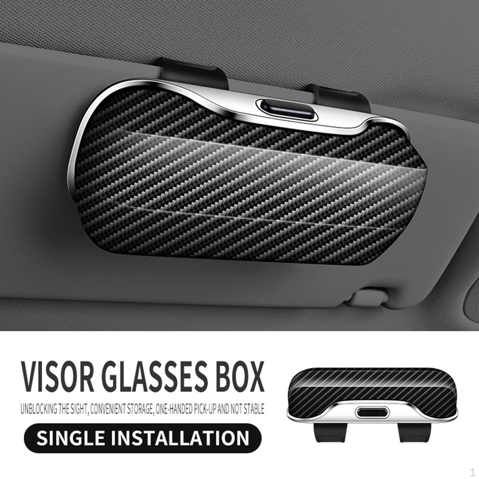 

Sunglasses Holder for Car Visor Box Convenient Sun Organizer Space Saving Auto Glasses Case