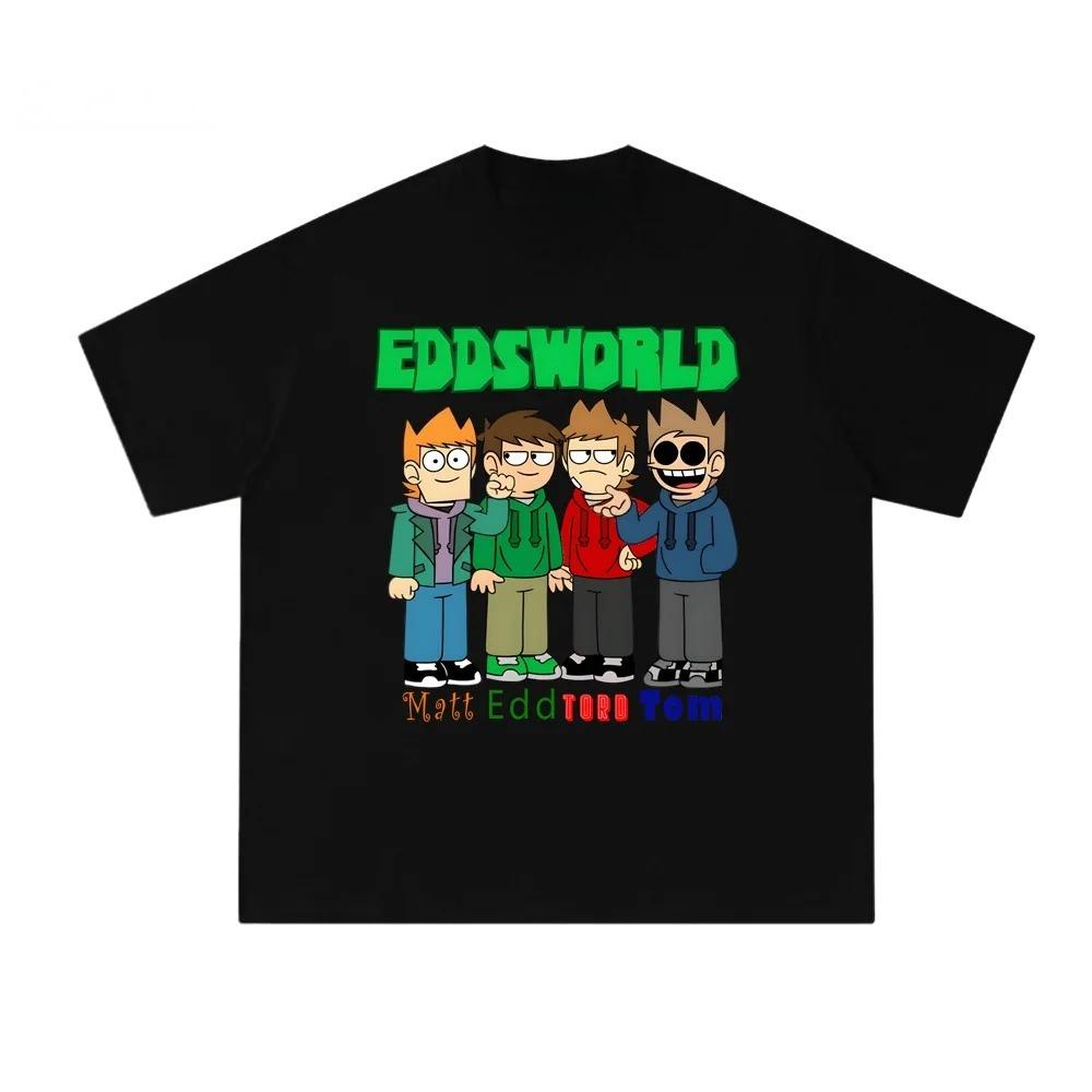 

Eddsworld Футболка 2026 Новая Харадзюку Высококачественная Футболка Летняя Манга Графический Принт Футболка Хлопок Мода Удобная Футболка 4XL