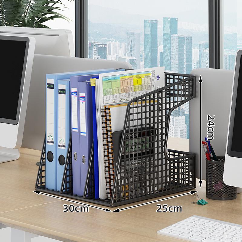 Metal Desktop File Holder Storage Rack: Complete Set for Office Organization