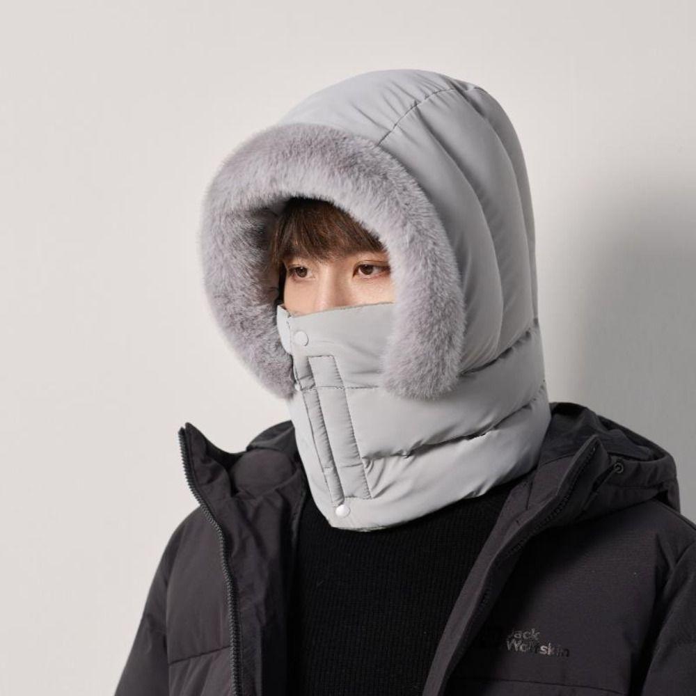 Windproof 3-in-1 Winter Cycling Hat Keep Warm Lei Feng Hat Warm Scarf Face Mask  Skiing