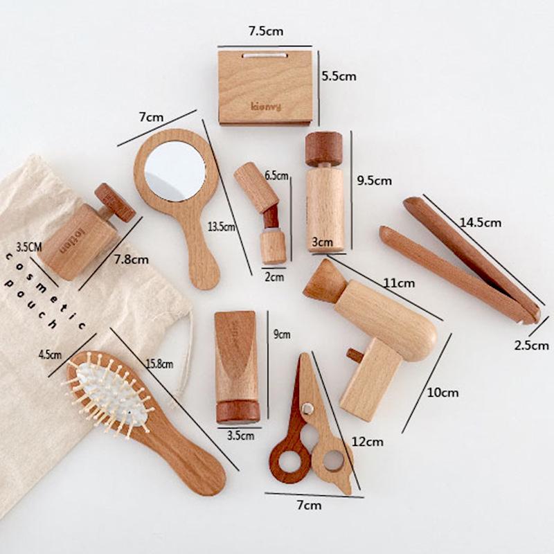 

High-Quality Beech Wood Pretend Play Toys: Kitchen, Supermarket, Makeup, and More