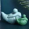 Handmade Resin Yoga Sculpture Elegant Figurine For Living Room Entryway Table Desk Decor For Yoga Lovers Birthday Gift