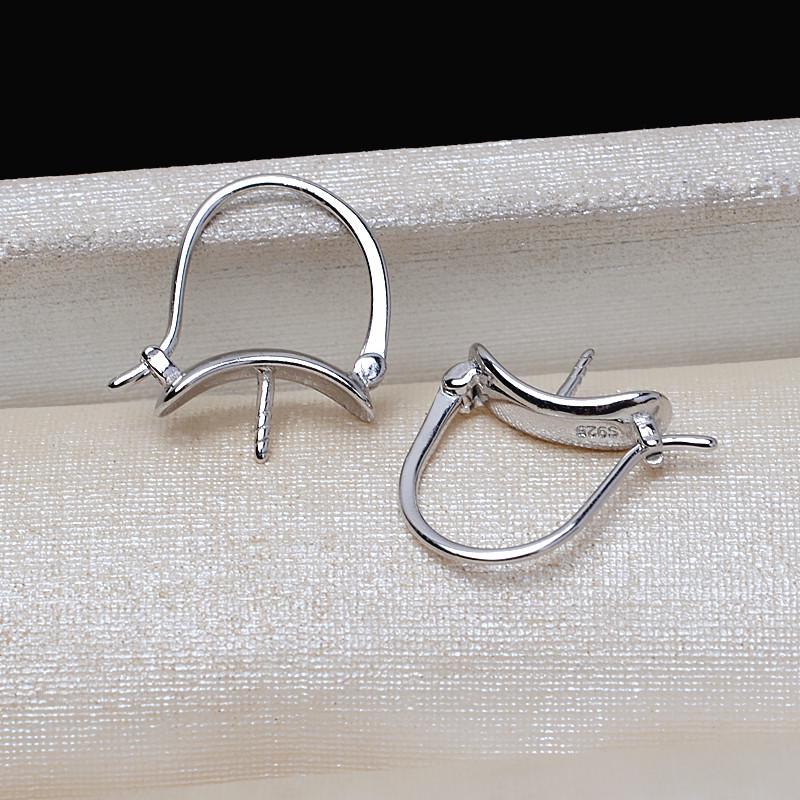 DIY S925 Silver Earrings with 12mm Pearl Holder Dong Qing 3842