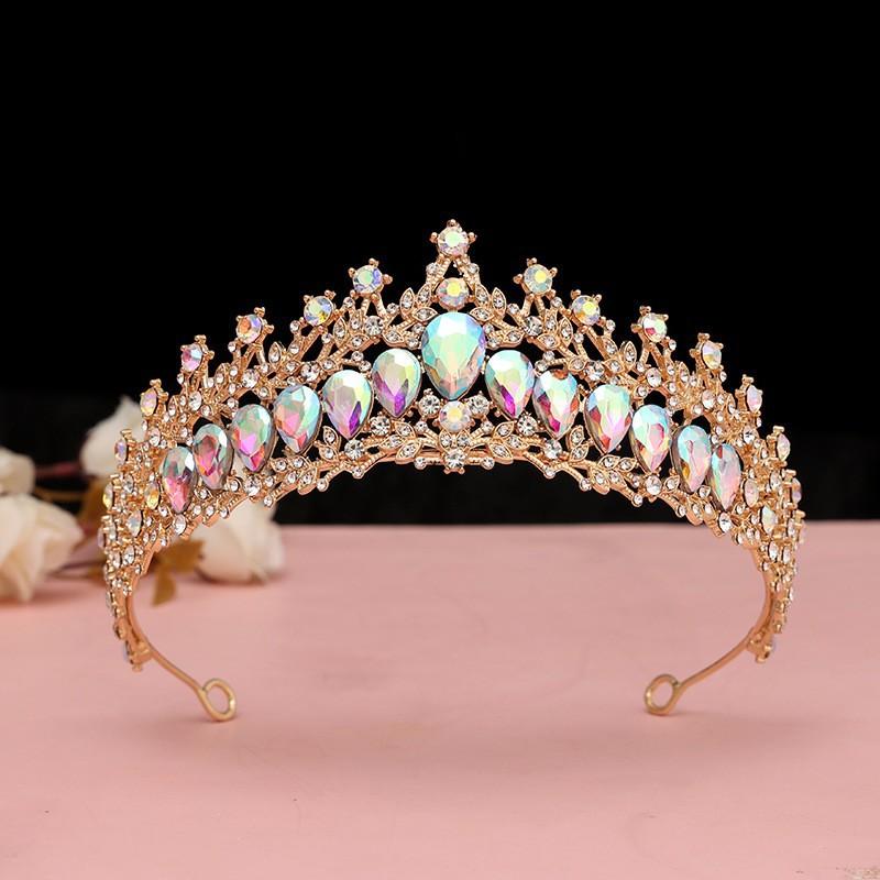 Bridal Rhinestone Headband Crown Wedding Jewelry Crown Tiara Alloy Crown Headband