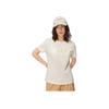 Li Ning Embroidered Print Round Neck Short Sleeve T-Shirt Women Tops Off-White AHST236-2