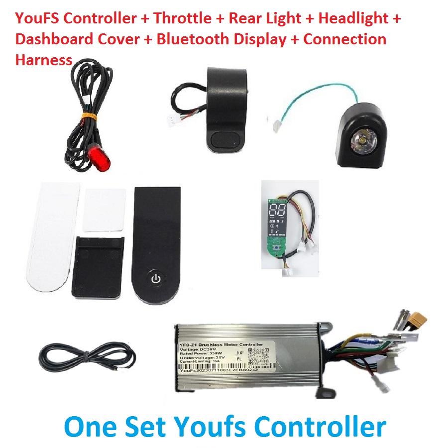 YouFs 36V 15A 350W Controller Set with App Bluetooth Board Throttle  Light  Display for Xiaomi M365 Pro Electric Scooter Controller Set