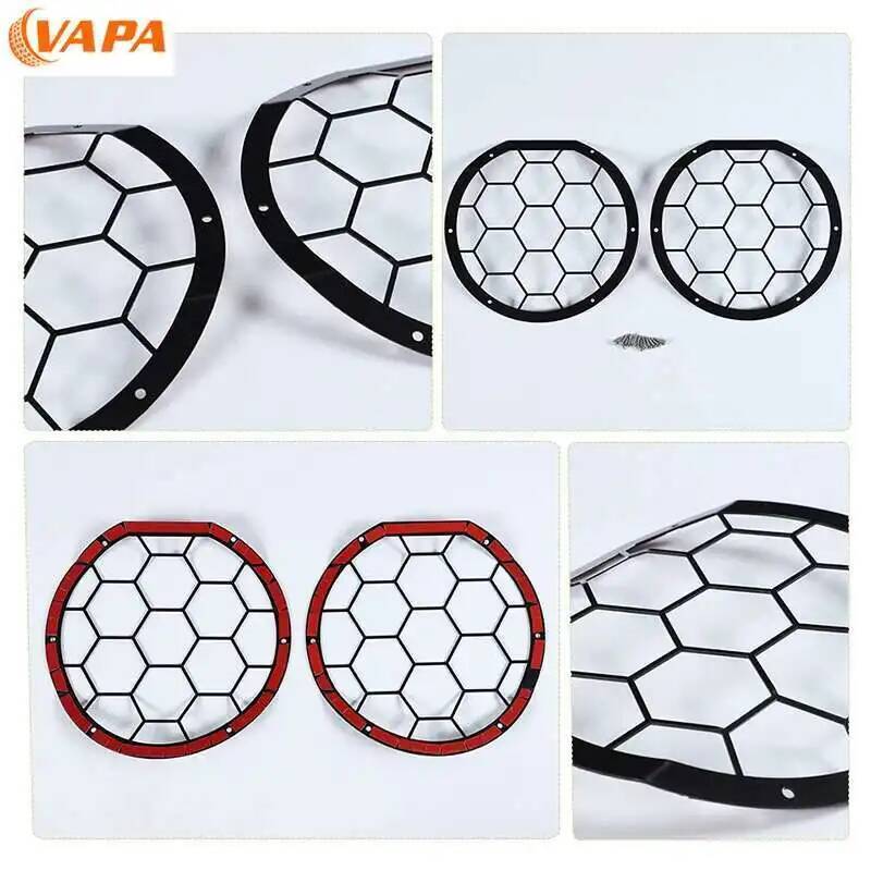 Car Headlight Metal Decoration Lamp Protective Cover for Suzuki Jimny 2019 Up Exterior Accessories