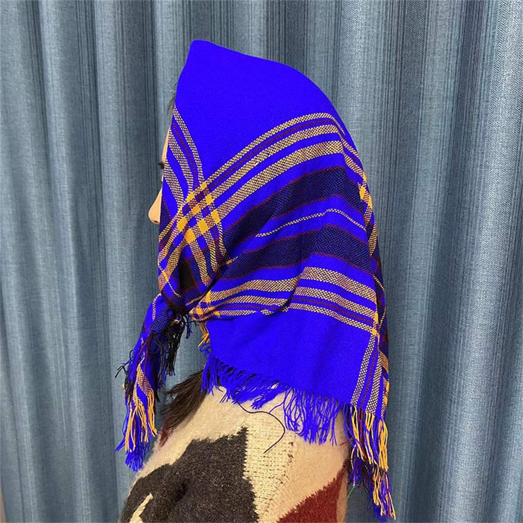 Multiuse Plaid Scarf Shawl Wrap Soft Breathable Bandana for Urban Women Fashionable and Comfortable for Various Ages