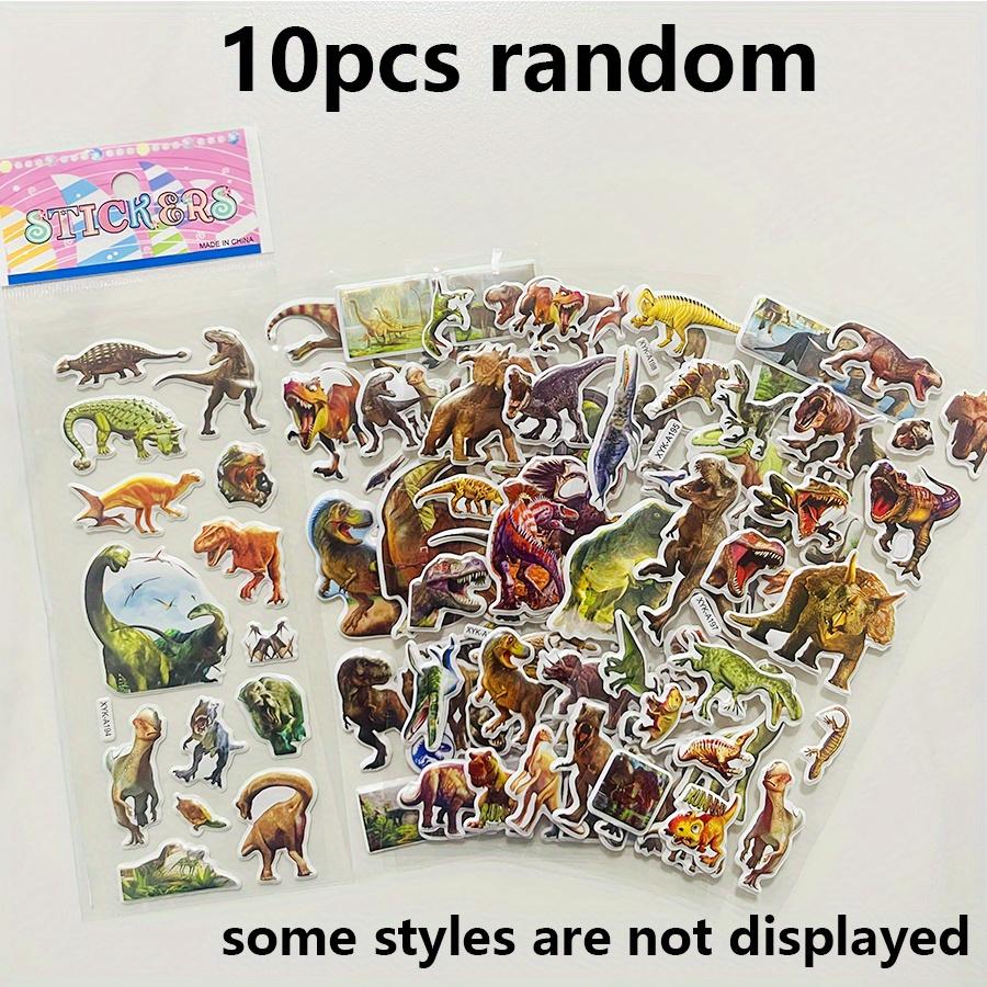5/10pcs Realistic Dinosaur 3D Bubble Self-adhesive Stickers Tyrannosaurus Stickers Party Decoration, Home Decoration JXB