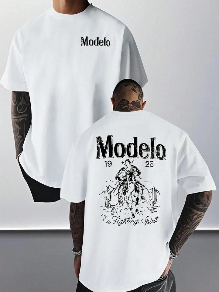 Modelo Graphic Print Men#039s 100% Cotton TShirt Casual Sports Style Top TShirt Unisex T-Shirt XXXXL
