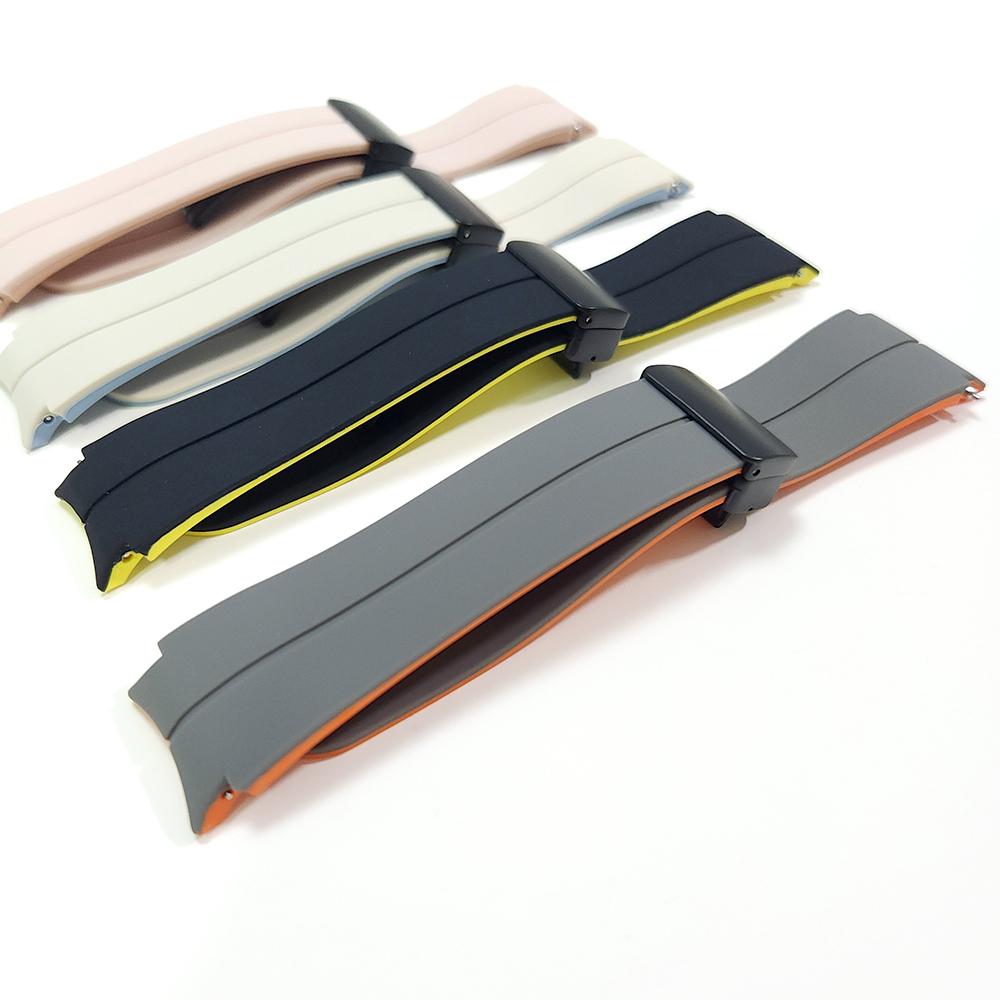 Magnetische D-gesp Siliconen Band Voor Samsung Galaxy Watch 6 5 4 Serie Sportband Voor Galaxy Watch 45 44 40/Classic 47 46 43 42