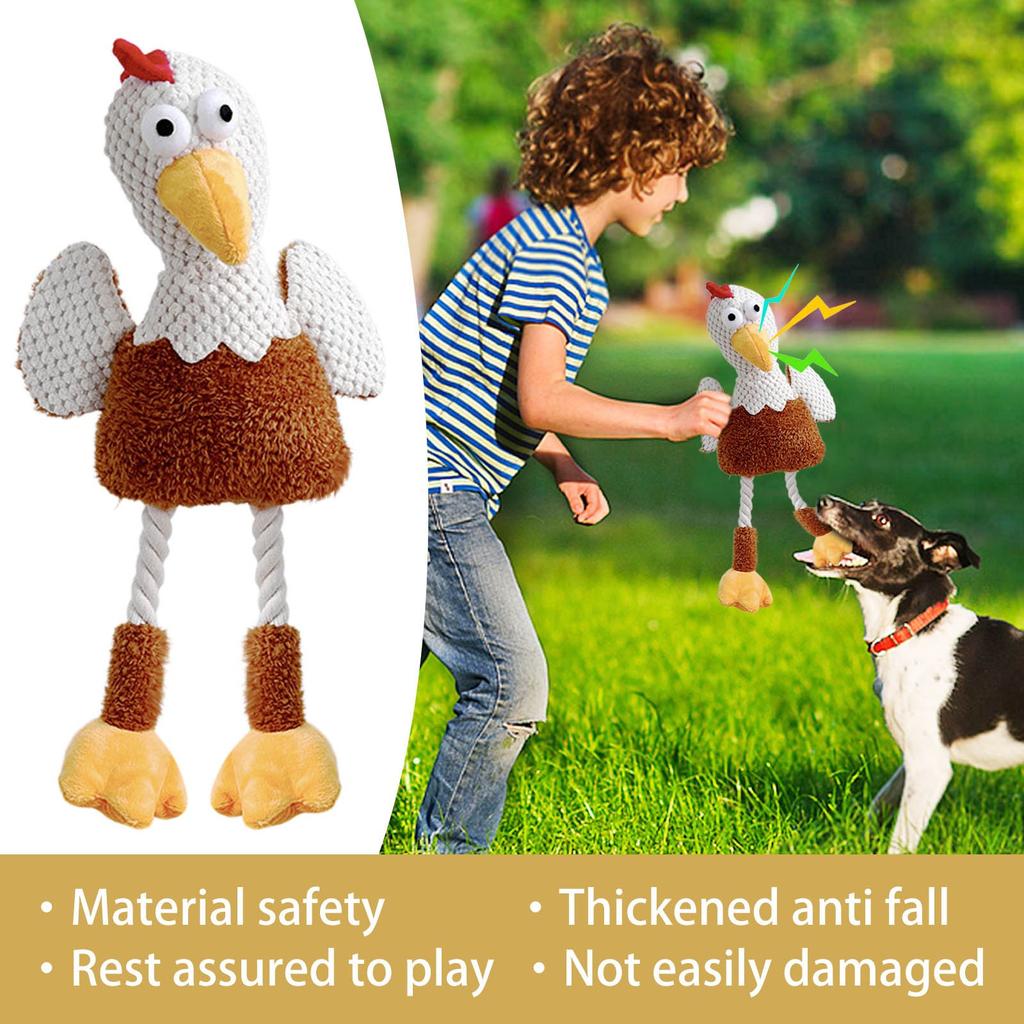 The Plush Cartoon Embroidery On The Pet Dog's Toy Is And Resistant To Damage From Chewing