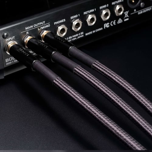 BOSS BIC-P10 Premium Instrument Cable, 3m, Straight-to-Straight, Shielded, 99.99% Pure Oxygen-Free Copper, High-Durability, for Guitar and Bass