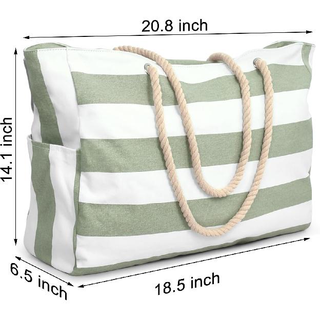 Becokan Beach Bags for Women Large Waterproof Beach Tote Bag Zipper Beach Bags Waterproof Sandproof Swim Pool Bag Large Tote