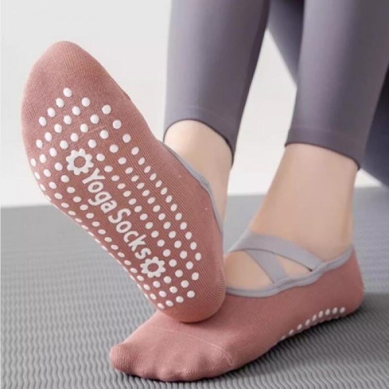 Нескользящие носки для йоги и пилатеса Purple banding slippers